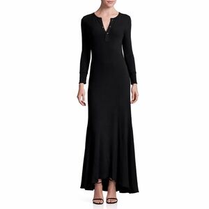 Black Ralph Lauren Polo Henley maxi dress